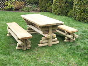 Zestaw mebli ogrodowych BARNI L=200cm (stół z ławkami bez oparcia)
