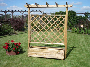 Donico-pergola ZOFIA na bazie donicy 150x50x38,5cm